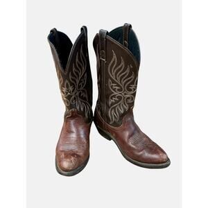 Laredo Lea vamp fox women’s size 7 brown  leather western cowboy boots